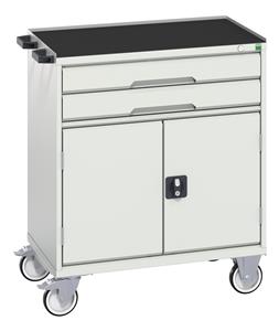 Bott Verso Mobile  Drawer Cupboard  Tool Trolleys and Tool Butlers Verso 800 x 550 x 965 Mobile 2 Door 2 Drawer Top Tray